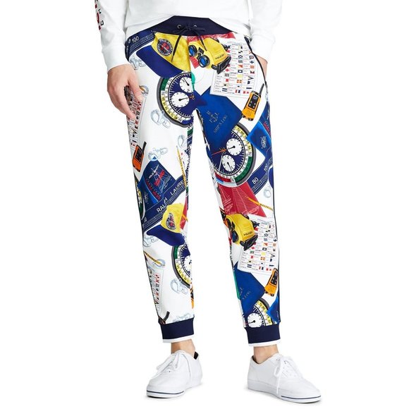 NWT POLO RALPH LAUREN Yacht Print Track Pant L - Picture 3 of 9